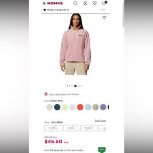 Pink Fleece Zip-Up Jacket Columbia